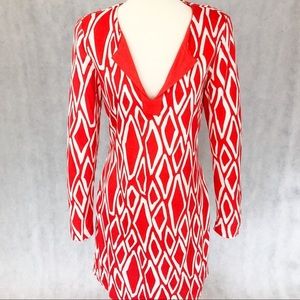 Diane Von Furstenberg Reina Long Sleeve Silk Dress